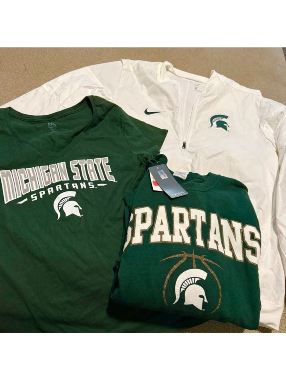 Lot of 4 Michigan State University MSU Women’s Medium Logo Fan Wear
